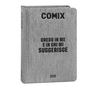 COMIX - Diario Giornaliero 16 Mesi, Diario Scuola 2025-2026, con Copertina Rigida, Ideale per la Scuola Media e Superiore, 13x17.8h cm, Nero