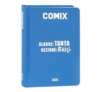 COMIX - Diario Giornaliero 16 Mesi, Diario Scuola 2025-2026, con Copertina Rigida, Ideale per la Scuola Media e Superiore, 13x17.8h cm, Avio