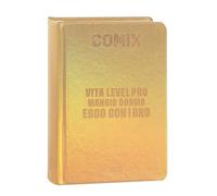 COMIX Diario Giornaliero 16 Mesi 2025-2026 Copertina Rigida 13x17,8 cm Oro Scuola Media/Superiore