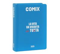 COMIX - Diario Mignon Plus Giornaliero 16 Mesi, Diario Scuola 2024-2025 per Ragazzi e Ragazze, con Copertina Rigida, Ideale per la Scuola Superiore, 9x12.5h cm, Azzurro