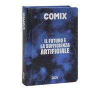 COMIX - Diario Mignon Plus Giornaliero 16 Mesi, Diario Scuola 2024-2025 per Ragazzi e Ragazze, con Copertina Rigida, Ideale per la Scuola Superiore, 9x12.5h cm, Blu