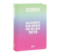 COMIX - Diario Mini Giornaliero 16 Mesi, Diario Scuola 2024-2025 per Ragazzi e Ragazze, con Copertina Rigida, Ideale per la Scuola Superiore, 11x15.3h cm, Multicolore