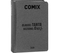 COMIX - Diario Mini Giornaliero 16 Mesi, Diario Scuola 2025-2026, con Copertina Rigida, Ideale per la Scuola Media e Superiore, 11x15.3h cm, Charcoal