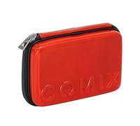 Comix Flash - Astuccio Maxi Zip Con Corredo, All'interno Tasca Zippata Con Finestra in PVC Traspirante, 36 Passanti Elastici Per Organizzare Penne, Matite, Pennarelli, cm 21x6,5hx14,5 - Rosso