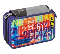 Astuccio Scuola Con Corredo 3 Zip - Comix Flash - Mad Plate
