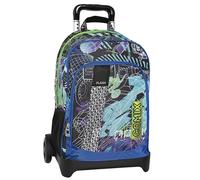 COMIX FLASH - Zaino Scuola Trolley per Bambini e Ragazzi, Maniglia Regolabile, Trolley Staccabile, Spallacci Imbottiti e Regolabili, 2 Scomparti Principali, Tasca Frontale, Chiusure A Zip, 34x52Hx22cm