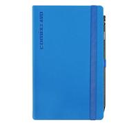 COMIX Large - Agenda 2026, 12 mesi, Giornaliera, Con Passante Elastico Porta Matita o Penna, Chiusura Con Elastico e Segnalibro, Matita COMIX Inclusa, Cm 13x21h Blu