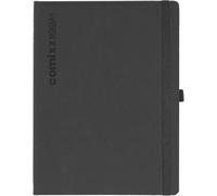 COMIX, Large Vertical - Agenda 2025 Settimanale 12 Mesi, Chiusura Con Elastico e Elastico Laterale Porta Penna/Matita, Doppio Segnalibro - Cm 19x25 - Nero