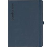 COMIX, Large Vertical - Agenda 2025 Settimanale 12 Mesi, Chiusura Con Elastico e Elastico Laterale Porta Penna/Matita, Doppio Segnalibro - Cm 19x25 - Blu