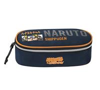 COMIX - Linea COMIX ANIME, Astuccio Scuola Naruto Shippuden, Astuccio Ovale, Ideale per Riporre la Cancelleria, con Divisorio Interno con Passanti Elastici e Chiusura a Zip, 22 x 7H x 9,5 cm