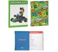 MARIO KART - Diario Scuola Ufficiale Mario Kart, Diario 12 Mesi Ideale per la Scuola Elementare, con Copertina Imbottita e 320 Pagine Interne Stampate a Colori, 13 x 17,8H