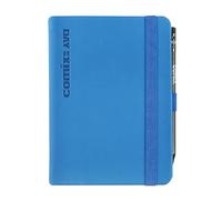 COMIX, Mignon - Agenda 2026 Giornaliera 12 Mesi, Chiusura Con Elastico e Passante Elastico per Matita o Penna, Matita COMIX Inclusa, Doppio Segnalibro - Cm 9x12,5, Blu