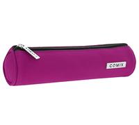 Comix - Mini Astuccio Raspberry Scuola Rotondo Porta Cancelleria con Tirazip in Metallo - Astuccio Piccolo Portapenne Bambino Ideale per La Scuola Ragazzi e Bambini, 20x8x8Hcm