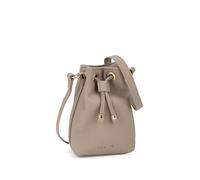 COMIX - Mini Bucket Bag, Borsetta Donna in Ecopelle Granata con Tracolla Regolabile, Dettagli in Finitura Oro e Logo Comix, Ideale per Lavoro e Tempo Libero, Idee Regalo Ragazza, 12x18Hx5 cm, Beige