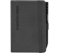 COMIX, Pocket - Agenda 2025 Settimanale 12 Mesi, Con Elastico e Passante Elastico per Matita o Penna, Inclusa Matita COMIX, Doppio Segnalibro - Cm 8x12h, Nero