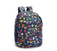 COMIX Scomix by Sio - Zaino Scuola per Bambini e Ragazzi, con 2 Ampi Scomparti Centrali, Tasca Frontale, Tasche Laterali in Rete, Chiusura a Zip e Spallacci Regolabili, 32x43Hx23 cm, 31L, Blu