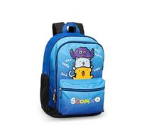 Comix Scomix by Sio - Zaino Scuola per Bambini e Ragazzi, con Ampi Scomparti Centrali, Tasca Frontale, Tasche Laterali in Rete, Chiusura a Zip e Spallacci Regolabili, 32x43Hx23 cm, 31 L, Blu