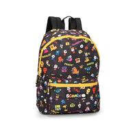 COMIX Scomix by Sio - Zaino Scuola per Bambini e Ragazzi con Schienale Imbottito e Rinforzato, Spallacci Regolabili, Vano Principale, Tasca Frontale e Chiusure A Zip, 30x40Hx17 cm, 24L, Nero