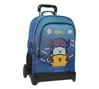 Comix Scomix by Sio - Zaino Scuola Trolley, con Maniglia Regolabile, Trolley Staccabile, Spallacci Imbottiti e Regolabili, 2 Scomparti Principali, Tasca Frontale, Chiusure A Zip, 34x52Hx22cm, Blu