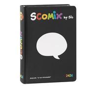 COMIX Scottecs by Sio - Agenda Scolastica 16 Mesi 2025-2026, Diario Scuola per Bambini e Ragazzi con Copertina Rigida, Ideale per Scuola Elementare e Media, 12x16.5 cm, Nero