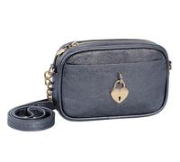 Comix Studs - Tracollina Donna, Con Catena in Oro Lucido, Tasca Esterna Chiusa Con Bottone, In Morbida Ecopelle, Metallerie con Finitura in Oro Lucido, Cm 18x11,5hx3 - Blu