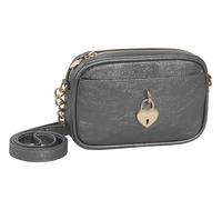 Comix Studs - Tracollina Donna, Con Catena in Oro Lucido, Tasca Esterna Chiusa Con Bottone, In Morbida Ecopelle e Metallerie con Finitura in Oro Lucido, Cm 18x11,5hx3 - Grigio