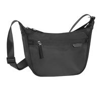 Comix U - Borsa Crossover, Due Tasche Aperte Per Cellulare, Card e Piccoli Accessori, Tracolla Regolabile, Tasca Frontale Con Zip, 28x19hx11 cm, Nero