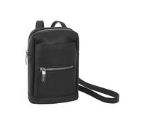 Comix U - Borsa Tracolla Piccola, Con Chiusura A Zip, Multifunzione: Porta Chiavi, Smartphone, Cuffie, Cm 15x22,5hx5,5 - Nero