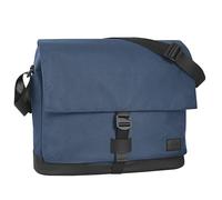 COMIX U - Messenger, Borsa Tracolla Regolabile, 2 Tasche Interne Imbottite Porta PC e Tablet 14'', Tasca Frontale con Velcro, Tasca Antifurto, Chiusura a Zip e Patta con Fibbia, 35x30Hx11,5 cm, Blu