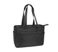 COMIX U - Shopper Porta PC, con Tasca Imbottita per PC o Tablet 14'', Interno Organizzato, Tasca Frontale con Zip, 2 Tasche Laterali Aperte, Ideale per Lavoro e Tempo Libero, 38 x 26H x 13,5 cm, Nera