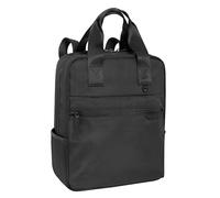 Comix U - Tote Backpack, Zaino Porta PC con Tasca Imbottita per PC o Tablet 13'', Tasca Frontale con Zip, Doppio Manico, Anello per Moschettone, per Lavoro e Tempo Libero, 27,5 x 33H x 11,5 cm, Nero