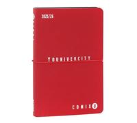 Comix U YOUNIVERCITY - Agenda Settimanale 2025-2026, Diario 13 Mesi, con Copertina Morbida in PU, Elastico, 224 Pagine, Ideale per l'università, 11,8x18cm, Grigio