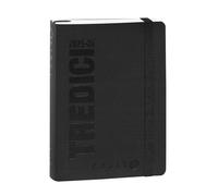 COMIX U YOURSELF - Agenda Giornaliera Mini 2025-2026, Diario 13 Mesi, con Copertina Morbida in PU, Elastico, Tasca a Soffietto Contenitiva e 384 Pagine, Ideale per Scuola e Università, 11x15.3cm, Nera