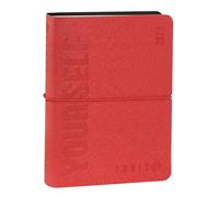 COMIX U YOURSELF - Agenda Giornaliera Mini 2026-2027, Diario 16 Mesi, con Copertina Morbida Termovirante, Elastico e 448 Pagine, ideale per la scuola e l'università 11x15.3 cm, Rosso