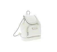 Comix U - Zaino in Ecopelle Per il tempo Libero, con chiusura Con Patta e Coulisse, Tasca interna e Frontale Con zip, Con spallacci regolabili, White