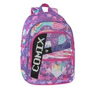 Comix Ultra Bright - Zaino Scuola Pannello Scrittura Led Personalizzabile, 3 Ampi Scomparti, Tasca Frontale, Schienale e Fondo Termoformati, Spallacci Imbottiti e Regolabili, 32x43Hx23 cm, 31 L
