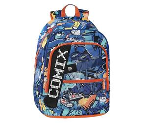 COMIX Ultra Bright - Zaino Scuola Pannello Scrittura Led Personalizzabile, 3 Ampi Scomparti, Tasca Frontale, Schienale e Fondo Termoformati, Spallacci Imbottiti e Regolabili, 32x43Hx23 cm, 31 L