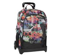 Comix Wave - Zaino Scuola Trolley per Bambini e Ragazzi, Maniglia Regolabile, Trolley Staccabile, Spallacci Imbottiti e Regolabili, 2 Ampi Scomparti e Tasca Frontale, Chiusure a Zip, 34x52Hx22cm