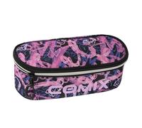 COMIX WBS - Astuccio Scuola Ovale per Bambini e Ragazzi, Ideale per Riporre la Cancelleria, con Divisorio Interno con Passanti Elastici e Pratica Chiusura a Zip, 22 x 5,5H x 9,9 cm