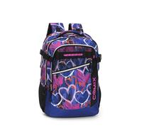 COMIX WBS - Zaino Scuola Media, Elementare e Superiore, 2 Vani Principali, 2 Tasche Frontali, Schienale Imbottito, Spallacci Imbottiti e Regolabili, Maniglia Imbottita, 32x44,5Hx20 cm, Sprayheart