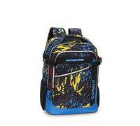 Comix WBS - Zaino Scuola Media, Elementare e Superiore, 2 Vani Principali, 2 Tasche Frontali, Schienale Termoformato Imbottito, Spallacci Imbottiti e Regolabili, Maniglia Imbottita, 32x44,5Hx20 cm