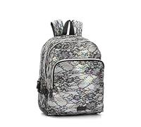 COMIX - Zaino Romantic Silver Scuola Media, Elementare e Superiore per, con Schienale Imbottito e Rinforzato, Spallacci Regolabili e Vano Principale + Tasca Frontale con Zip, cm 32x21x43h, 31lt