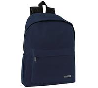 COMIX - Zaino Scuola Unisex per Bambini e Ragazzi con Spallacci Regolabili e Retro Imbottito,Tasca Frontale e Tasca Laterale Portaborraccia con Chiusura ZIP, Idrorepellente, Modello Americano, Blu