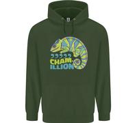 Comma Chameleon Divertente Lizard Bambini Felpa con Cappuccio