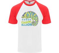 Comma Chameleon Divertente Lucertola Uomo T-Shirt S/S Baseball