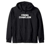 Comma Chameleon - Scrittore divertente Insegnante di inglese Autore Grammatica Felpa con Cappuccio