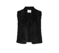 COMMA Gilet in pelliccia sintetica nero | S