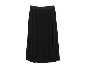 Comma Gonna Plissettata da Donna, in Chiffon, Lunghezza Midi, a Forma di A, Vita Elasticizzata, per Occasioni Festive