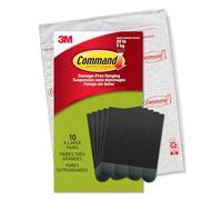 Comman Strisce Appendi Quadri Adesive Grandi, Colore Nero, Confezione da 10 Coppie di Strisce - ottimale per Appendere Quadri, Cornici e Specchi al Muro senza Chiodi, Tenuta: 9kg