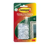 Command 17017clr-aw clip per luce esterna, trasparente, 16 clip e 20 strisce